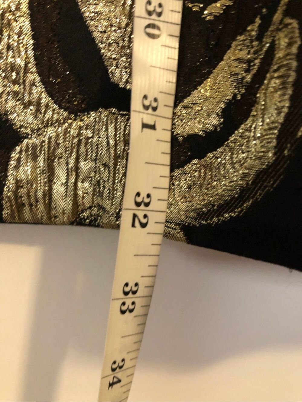 Alice + Olivia Pacey Gold Jacquard Brocade Mini Dress Size 0 Metallic Floral Coc - Picture 10 of 11